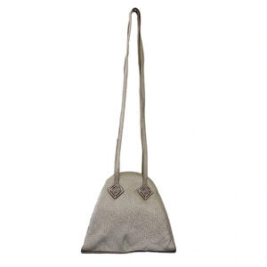 Vintage Silver Crossbody Swirl Hardware Purse Handbag Inge Christopher